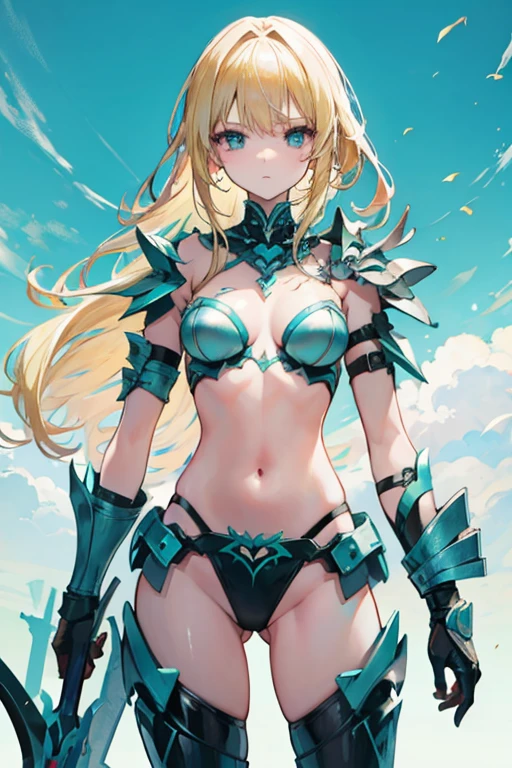 (colorful:1.1),(masterpiece:1.2),best quality, masterpiece,beautiful detailed eyes,(white background),(simple background),
cowboy shot,1girl, solo, blonde hair, blue eyes, cross necklace, (full armor:1.2), large breasts,(underboob cutout:1.1),smile, closed mouth, looking at viewer,
black gloves, hip armor,leg armor,