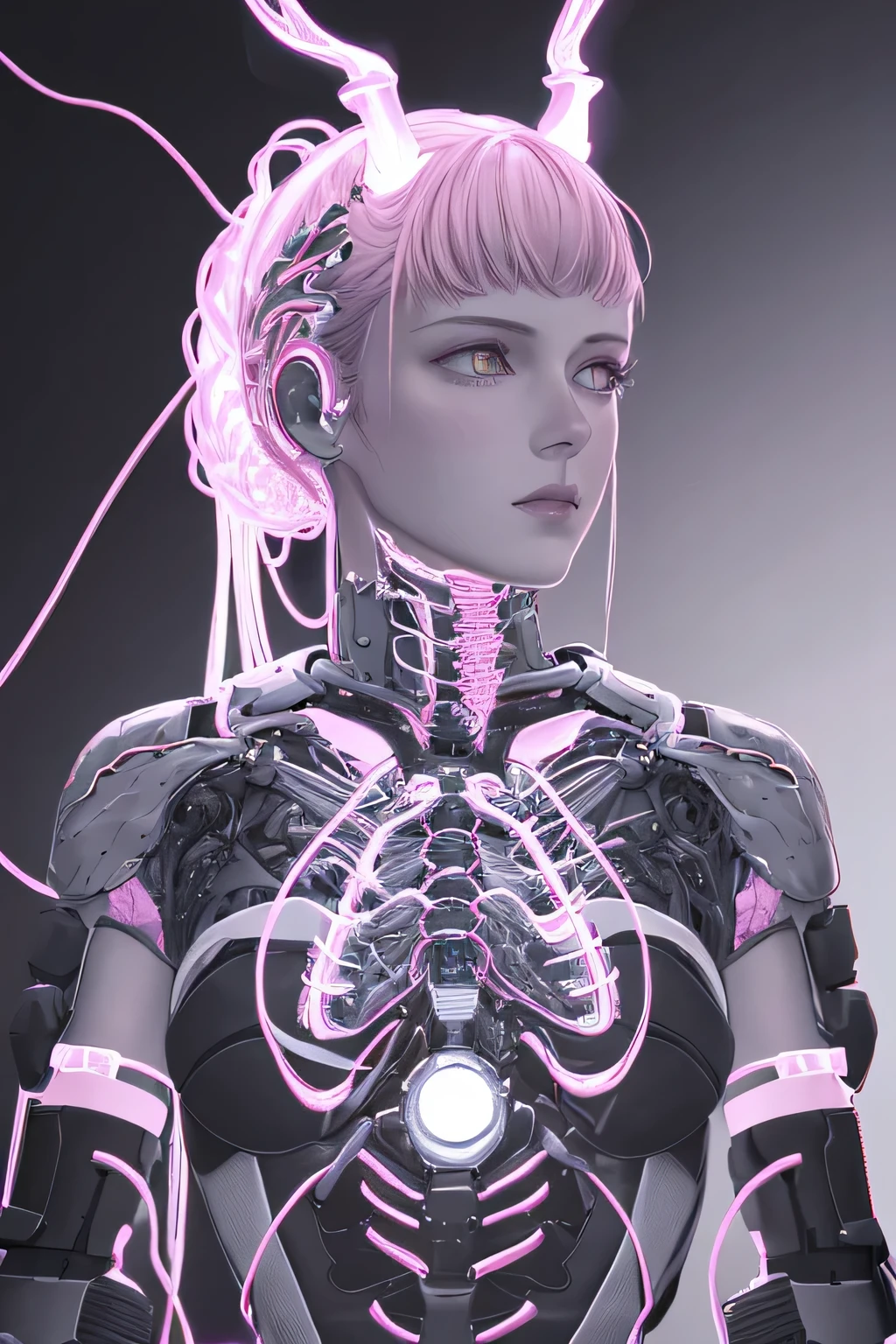 score_9,score_8_up,score_7_up,source anime,
full body,pink theme,{{shiny skin}},shiny,year 2099,air bubble,light censor,{broken glass},floating light spot,ripples,dappled sunlight,1girl,{{damaged}},{{spinal cord}},spine,solo,{{flower over eye}},transparent crystal hair,machine,android,mechanical_parts,broken,cable,cable_tie,{{looking up}},cyberpunk,{CLOSE-UP},mechanical arms,black background,masterpiece,best quality,amazing quality,very aesthetic,absurdres,
studio lighting,<lora:xl_more_art-full_v1:0.5>,<lora:Concept Art DarkSide Style LoRA_Pony XL v6:1>,<lora:add-detail-xl:0.7>,