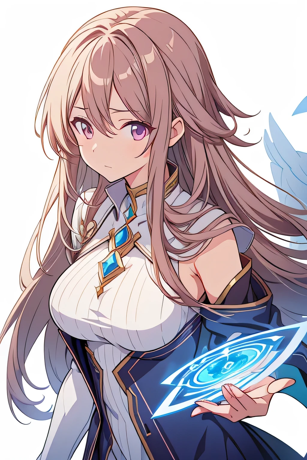 Visual novel character female mature swort art online mage spellcaster entire character within image white background