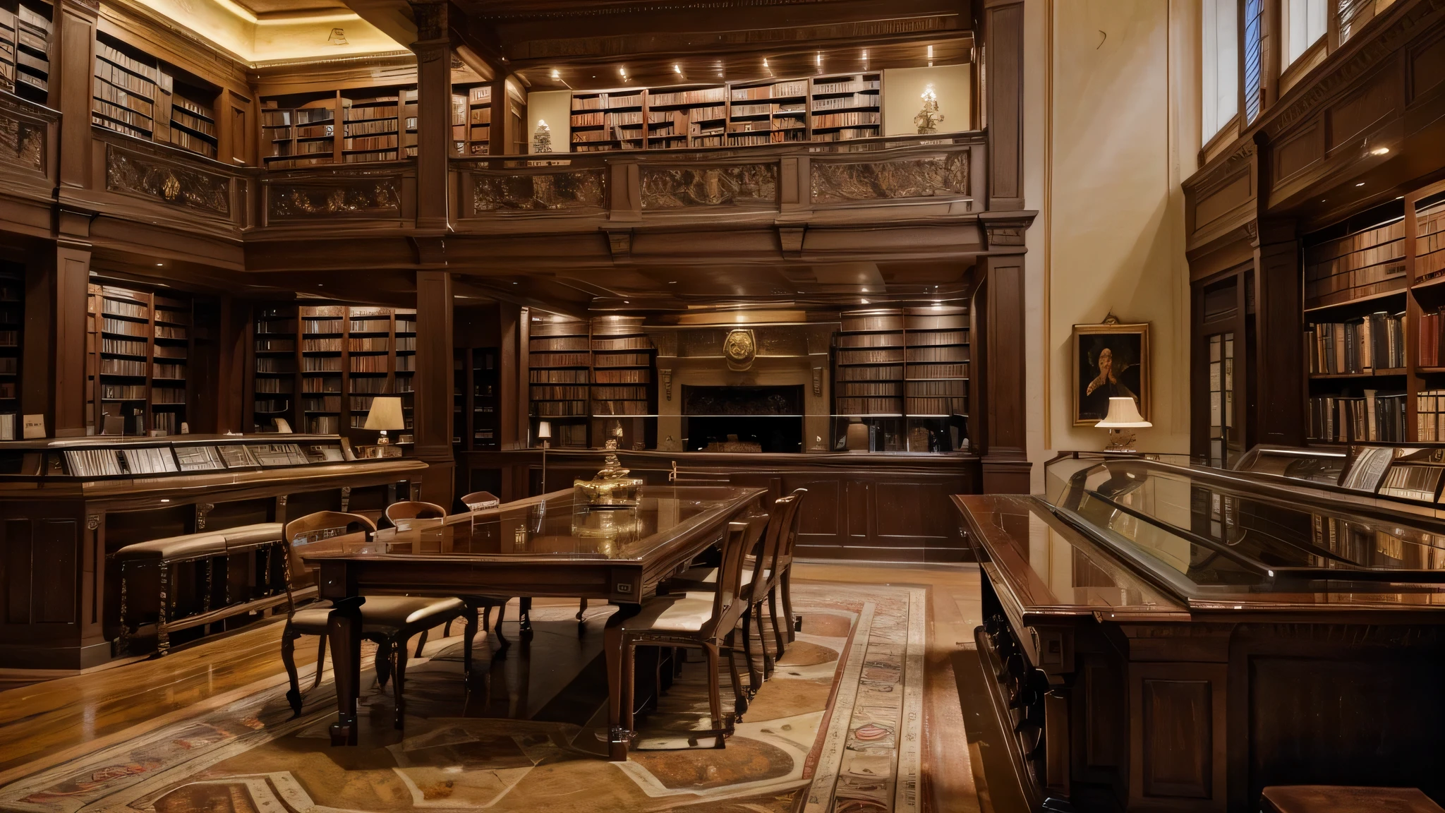 modern library, HD, high quality, best quality, highres, high quality, high details, masterpiece