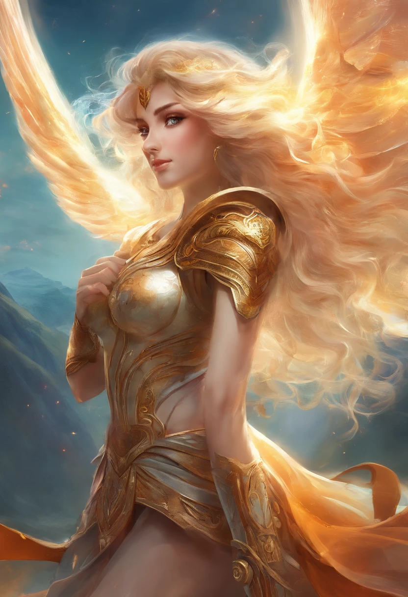 Saint Seiya, diosa Atenea, de las peligrosas Arenas de Mordor, como se ve en artstation, 4k, ultra realista, tendencia en artstation, renderizado de octanaje, Motor irreal, muy detallado,