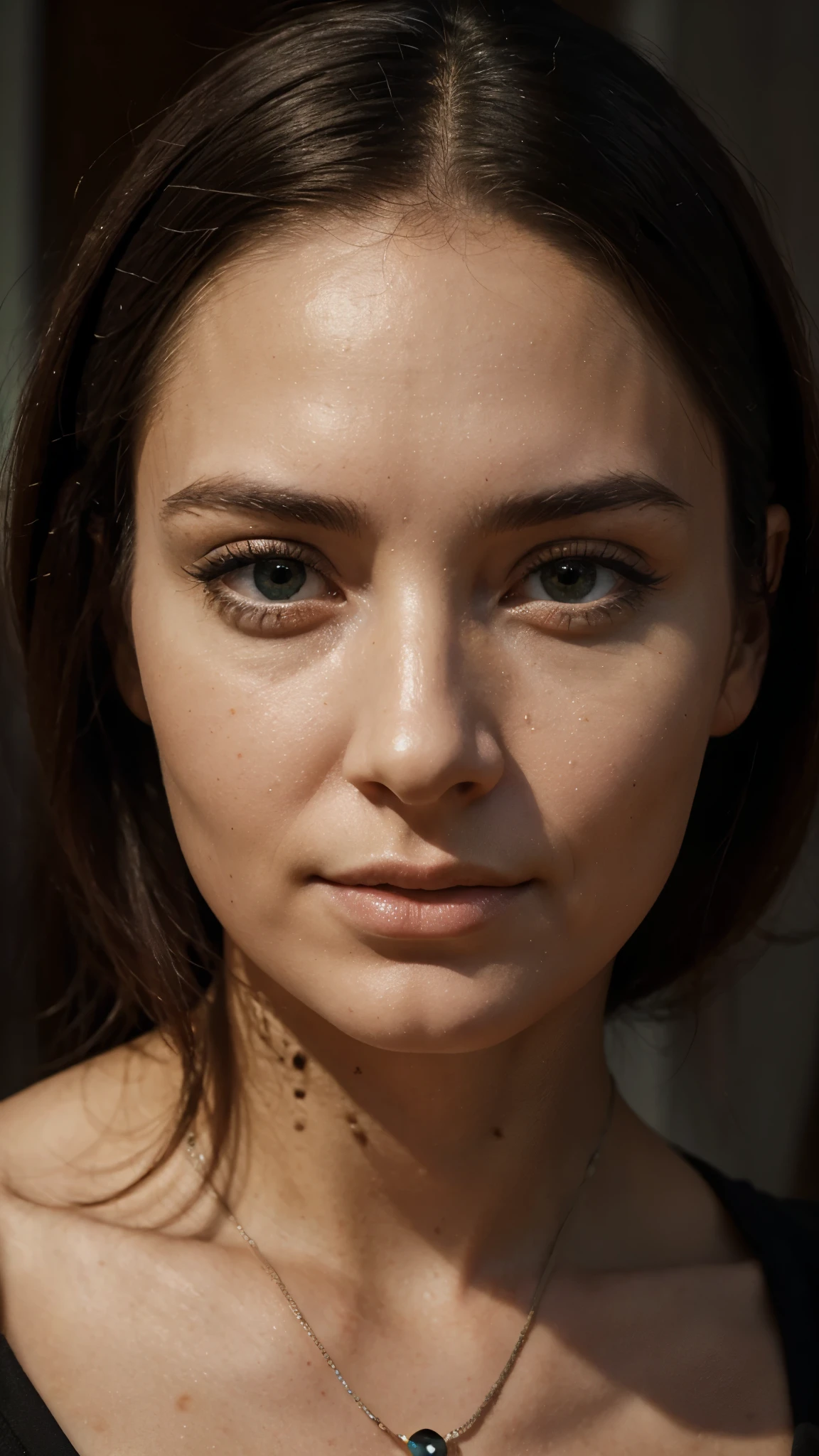hyperrealistic masterpiece woman with the face of an alien psychologist. The image will be in a 9:16 format and zoomed out to 0.1, allowing us to focus on the intricate details of the face. The goal is to create a highly realistic and captivating image.