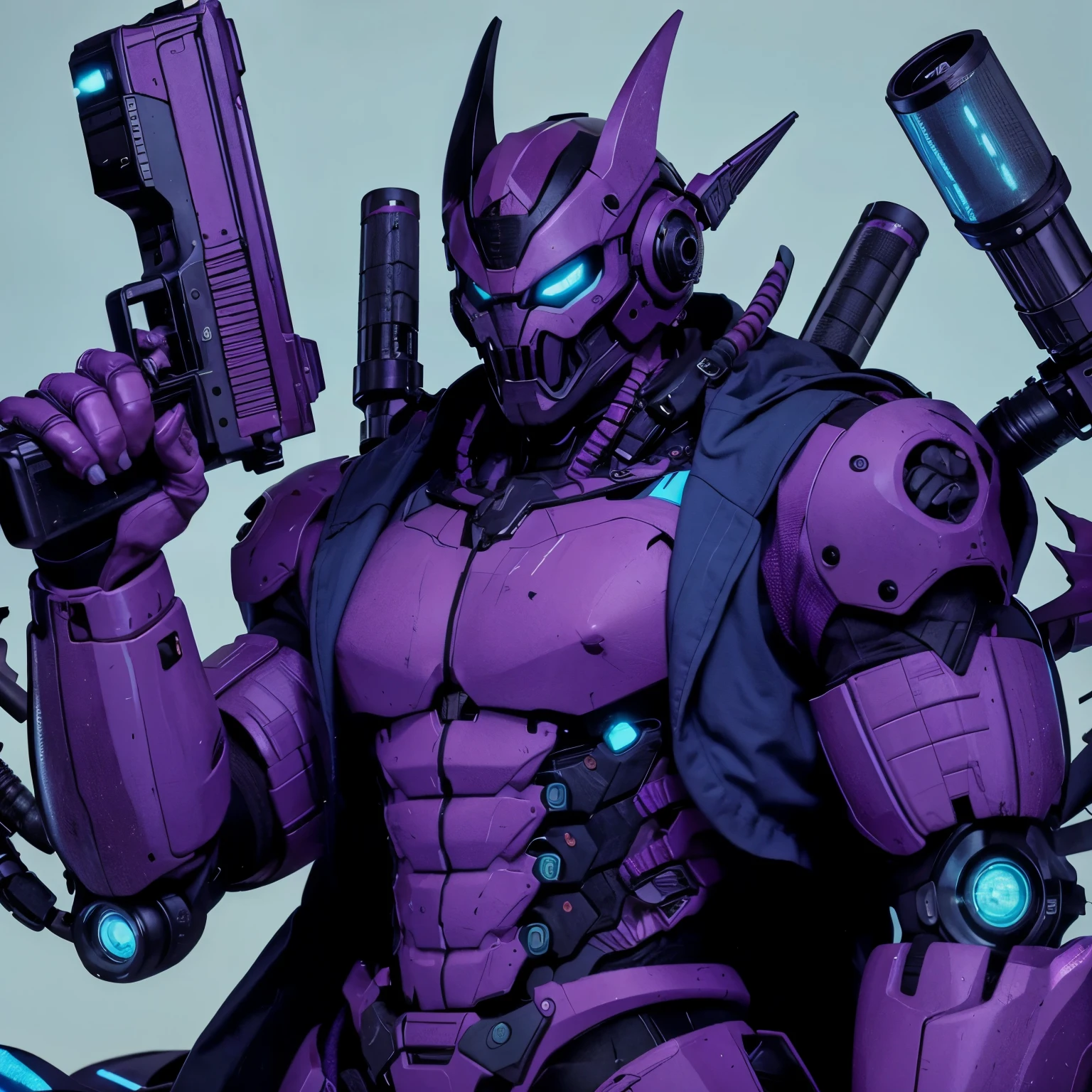 Guerrilla((((muscular))) skull skull with black and purple worn uniform, purple and black beret,uses rifle, (((DWG acronym on chest))) ruined background, realistic, stylish, rutkowski, hdr, intricate details, hyperdetailed, cinematic, rim light, danger atmosphere, noir, night, red light, dark street, rain, 4k