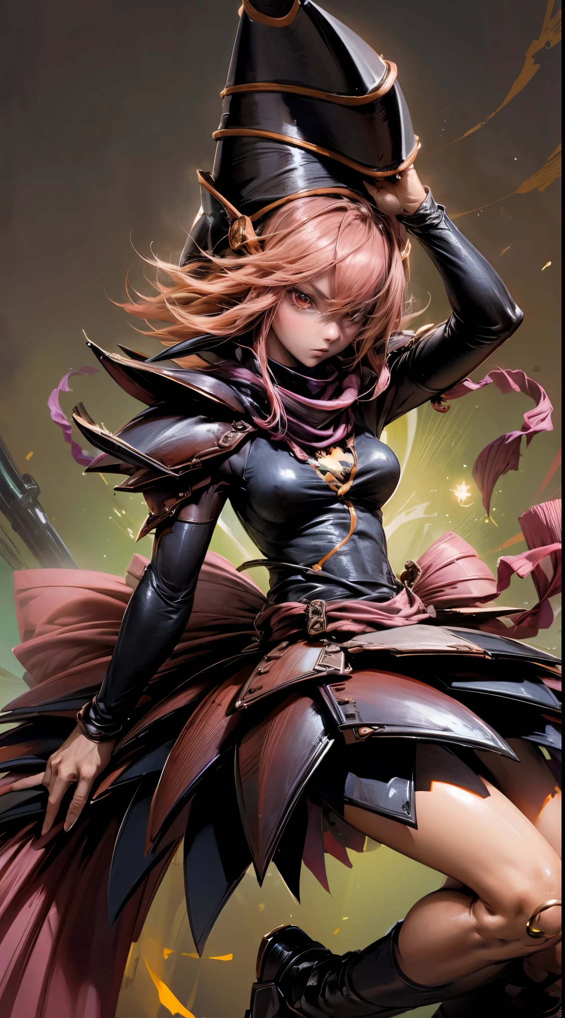 (Masutepiece,extremadamente detallado, Mechas pesadas, superficie dura),(Arte conceptual:1.1),(Shielded core style:0.8), A woman in robo ninja armor is standing.,(cuerpo rojo:1.1),(patas largas:1.1),(Equipado con sable y cadena.:1.1),(Un ojo detallado:1.3),(Una cara detallada:1.3),(Armas detalladas:1.3),(Cuerpo detallado:1.3),((cuerpo completosbian:1.5)),(The background is a crimson flame.:1.5),realista