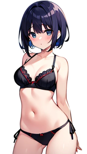 (((8k,Best Quality)), masterpiece, white background, 1female, solo, bare shoulders, bra top, lowleg panties, navel,
standing,