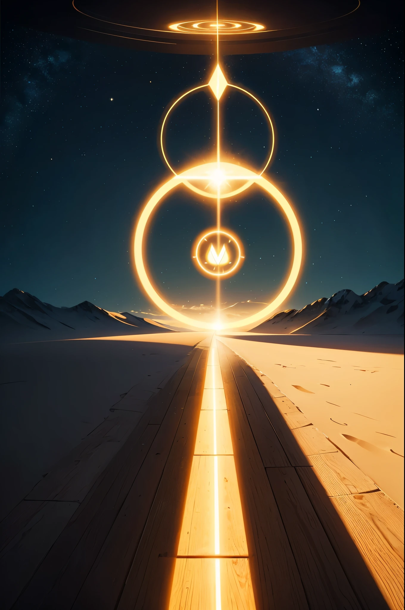 Light at the End of the Path, Journey Symbol, Bright Horizon, Simple Yet Powerful, Positive Transformation, Radiance, Logo, in a circle, vector style, mind, path