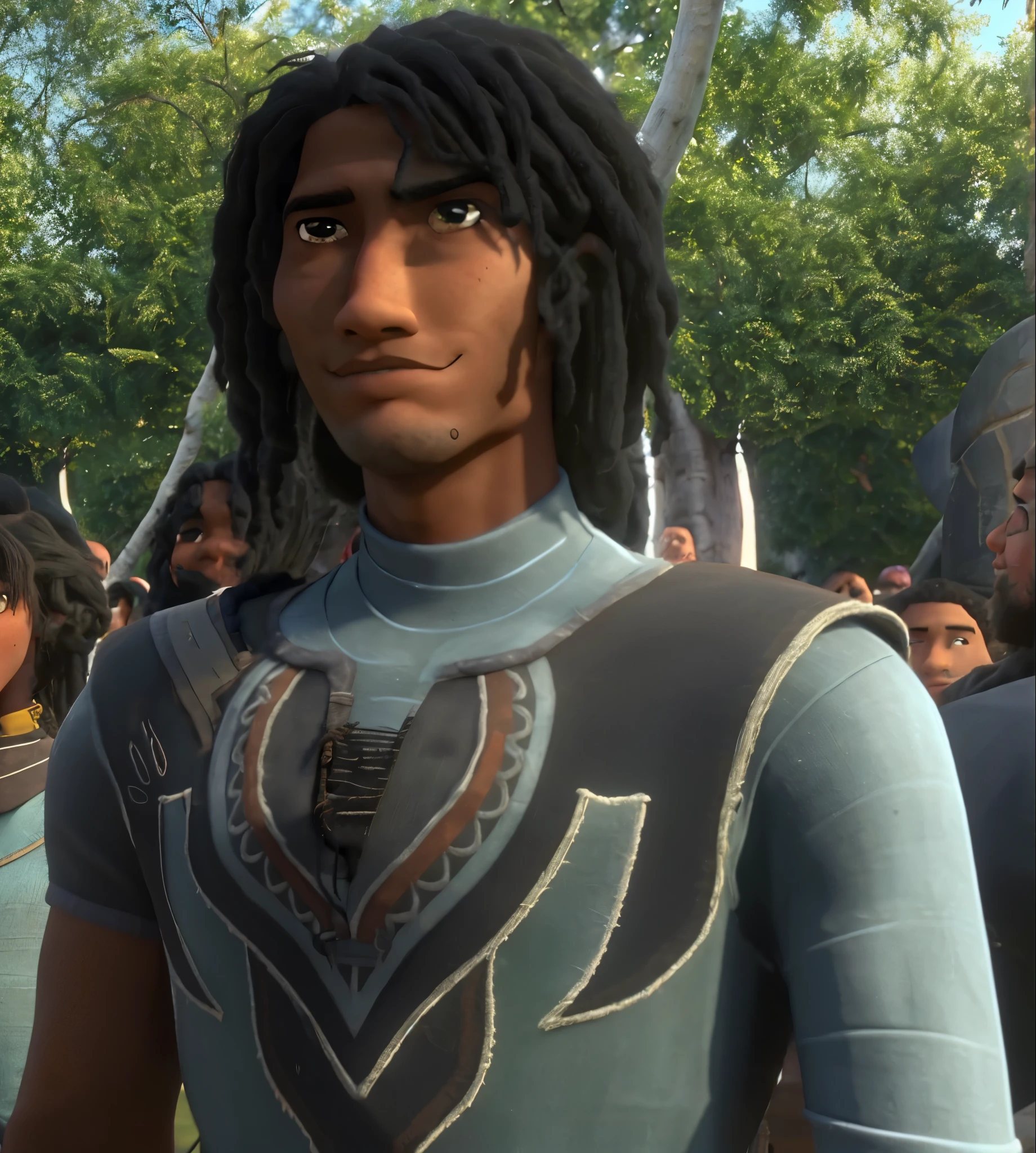 Very very young , dreadlocks, dark-skinned, aftican-American, 18 years old, beardless, African-American normal eyes and dreadlocks 