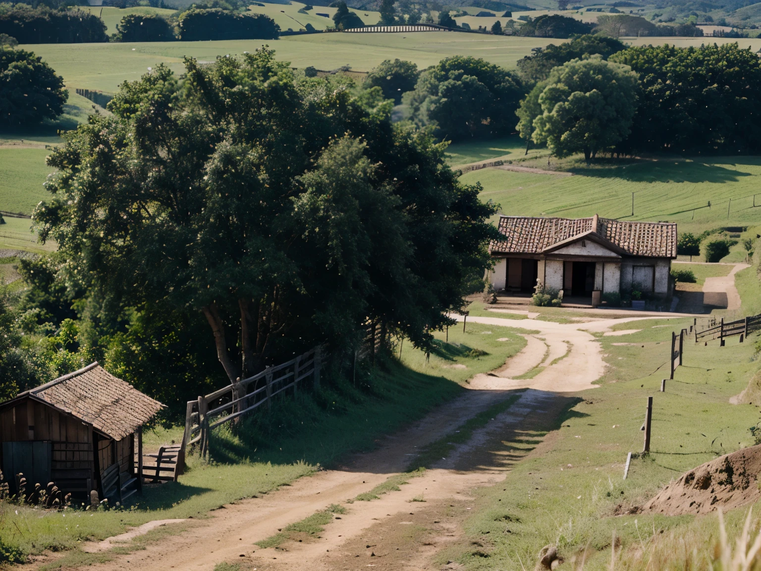 paisagem rural com bastante perspectiva