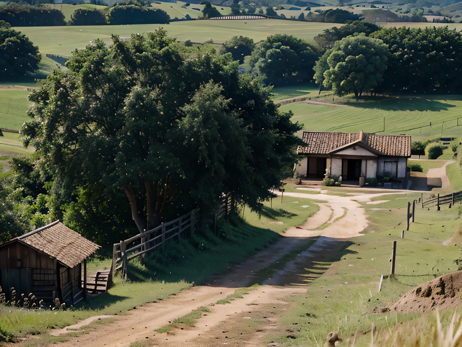 paisagem rural com bastante perspectiva