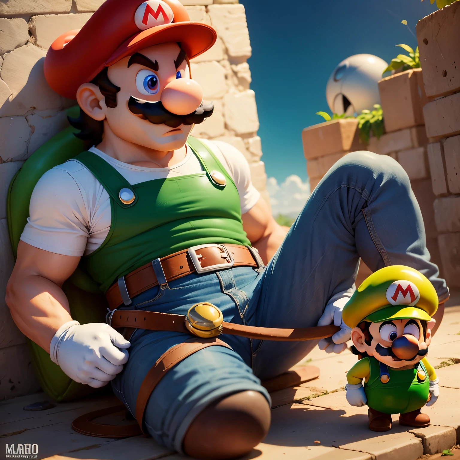 Mario bros con un humano