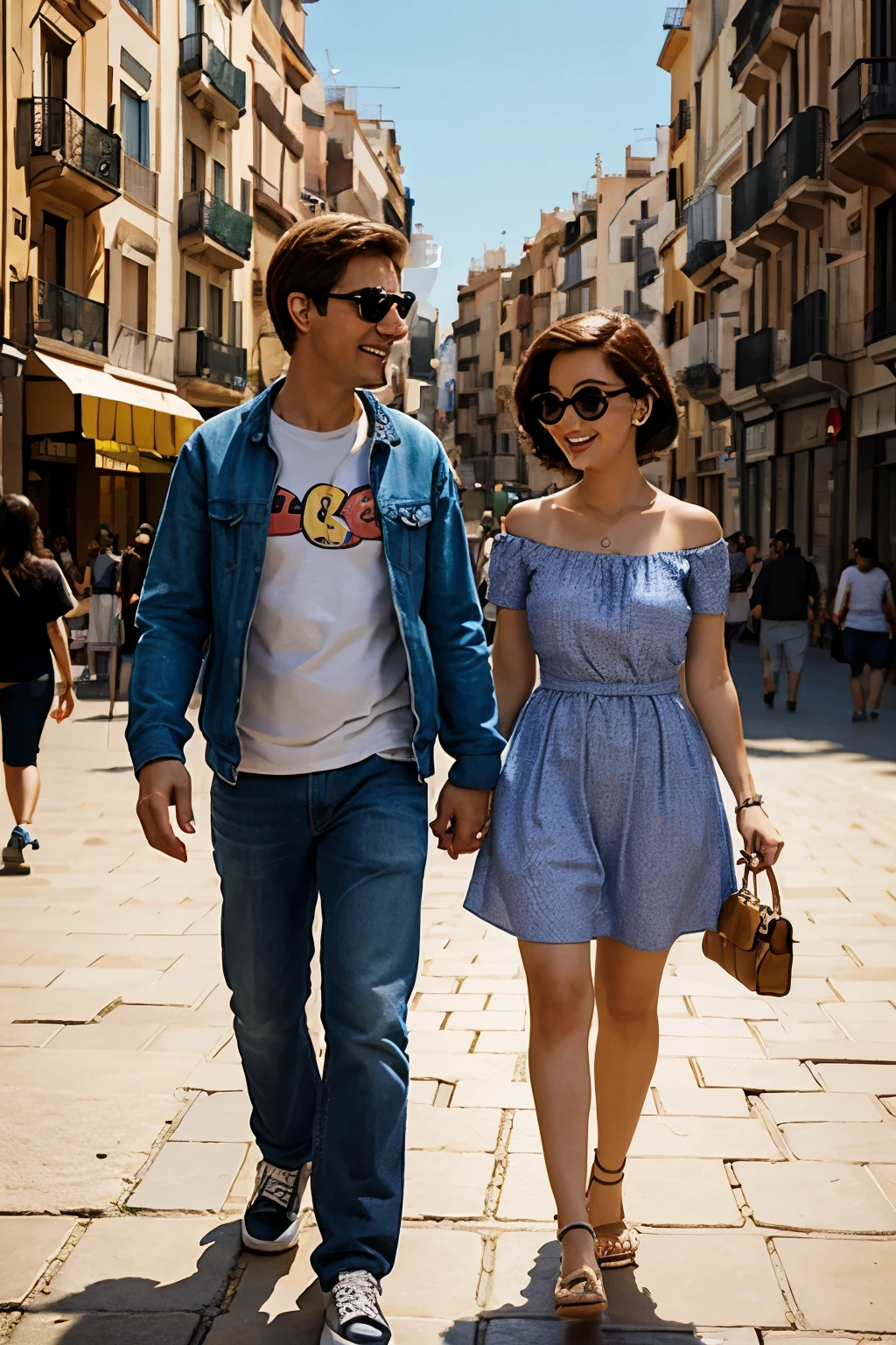 disney pixar Couple were red t-shirt,girl with denim short,slippers with socks,boy were black short,highsocks,jordan shoes,cute chubby couple