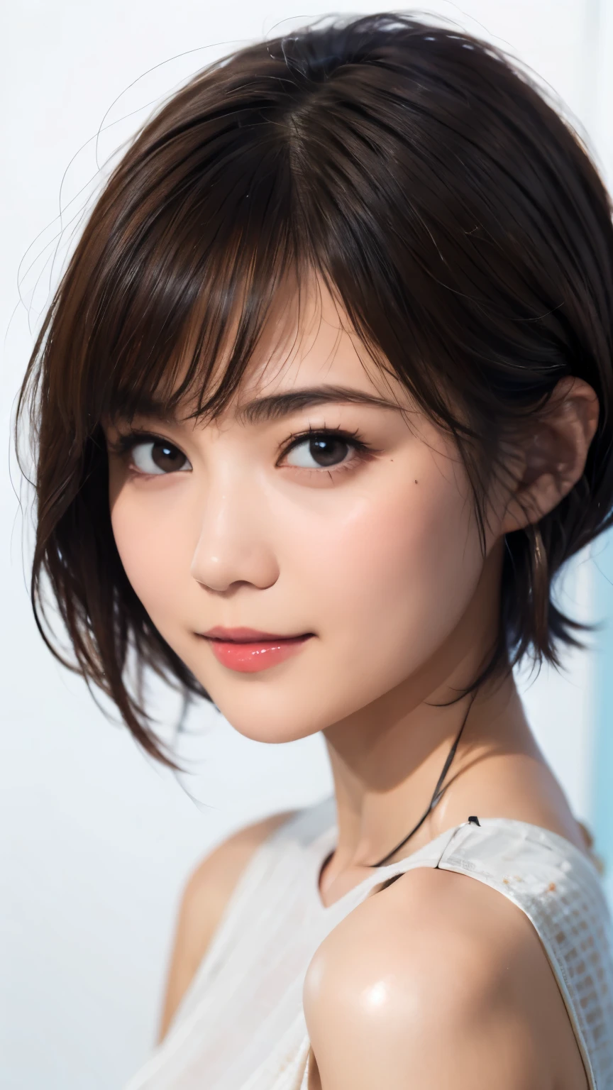 144
(20 year old woman,Are standing), (surreal), (High resolution), ((beautiful hairstyle 46)), ((short hair:1.46)), (gentle smile), (breasted:1.1), (lipstick)
