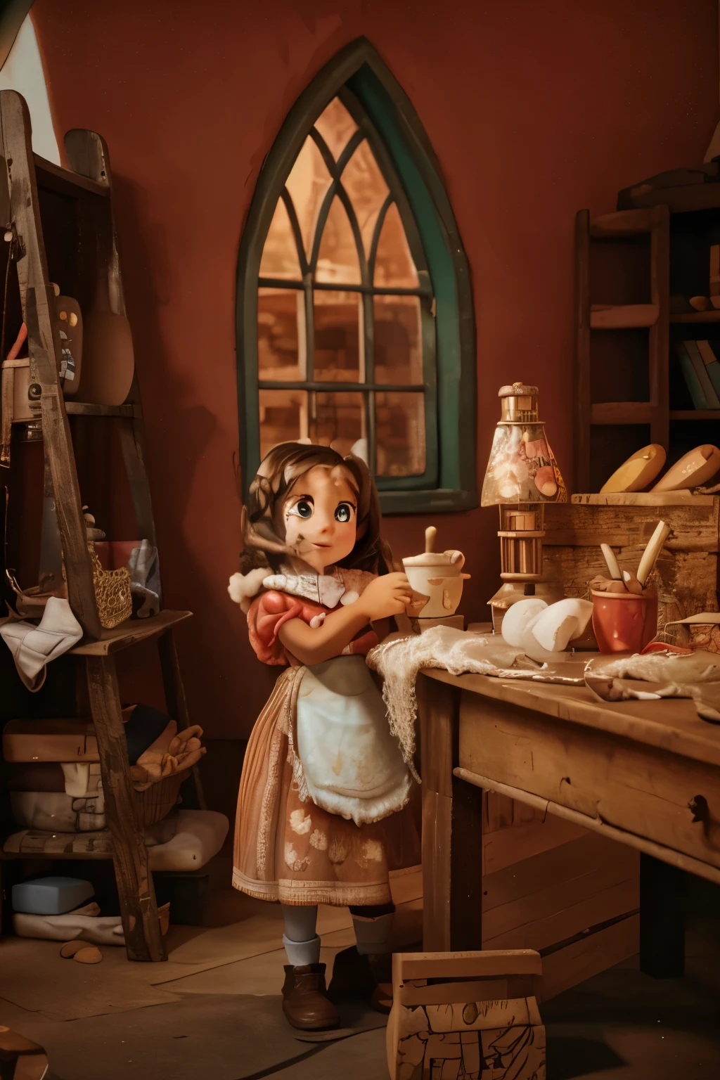 A girl in high definition cartoon pixar style