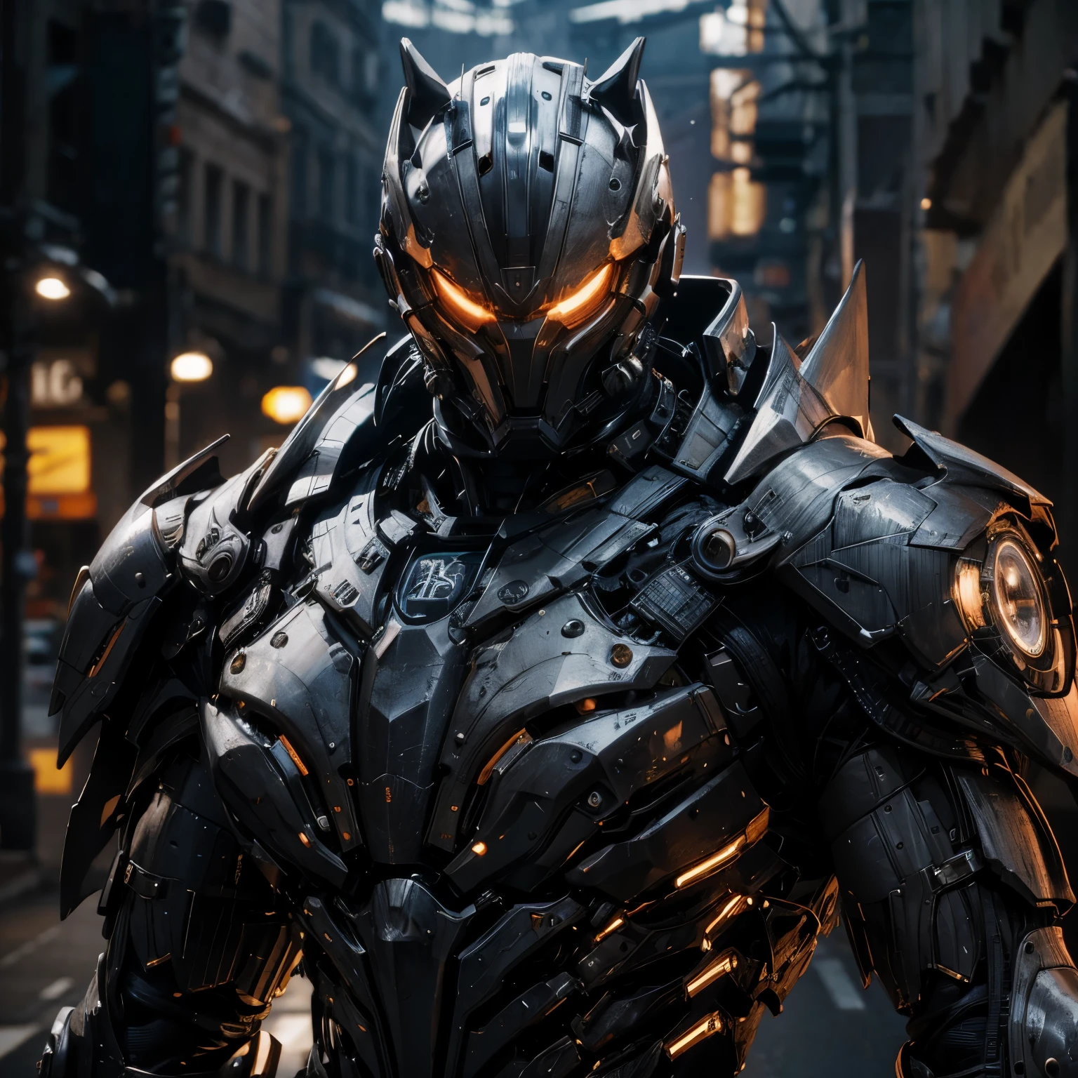Hyper deitaled monster in sci-fi suit steel tatical heavy armor