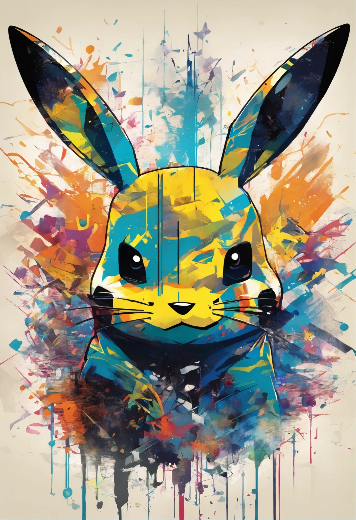 "mysterious silhouette (Pikachu), Pokémon, by Minjae Lee, Carne Griffiths, Emily Kell, Geoffroy Thoorens, Aaron Horkey, Jordan Grimmer, Greg Rutkowski, amazing depth, masterwork, surreal, geometric patterns, intricately detailed, bokeh, perfect balanced, deep fine borders, artistic photorealism, smooth, great masterwork by head of prompt engineering, Leonardo style, bingnvwang, Leonardo Style, glow, ink scenery