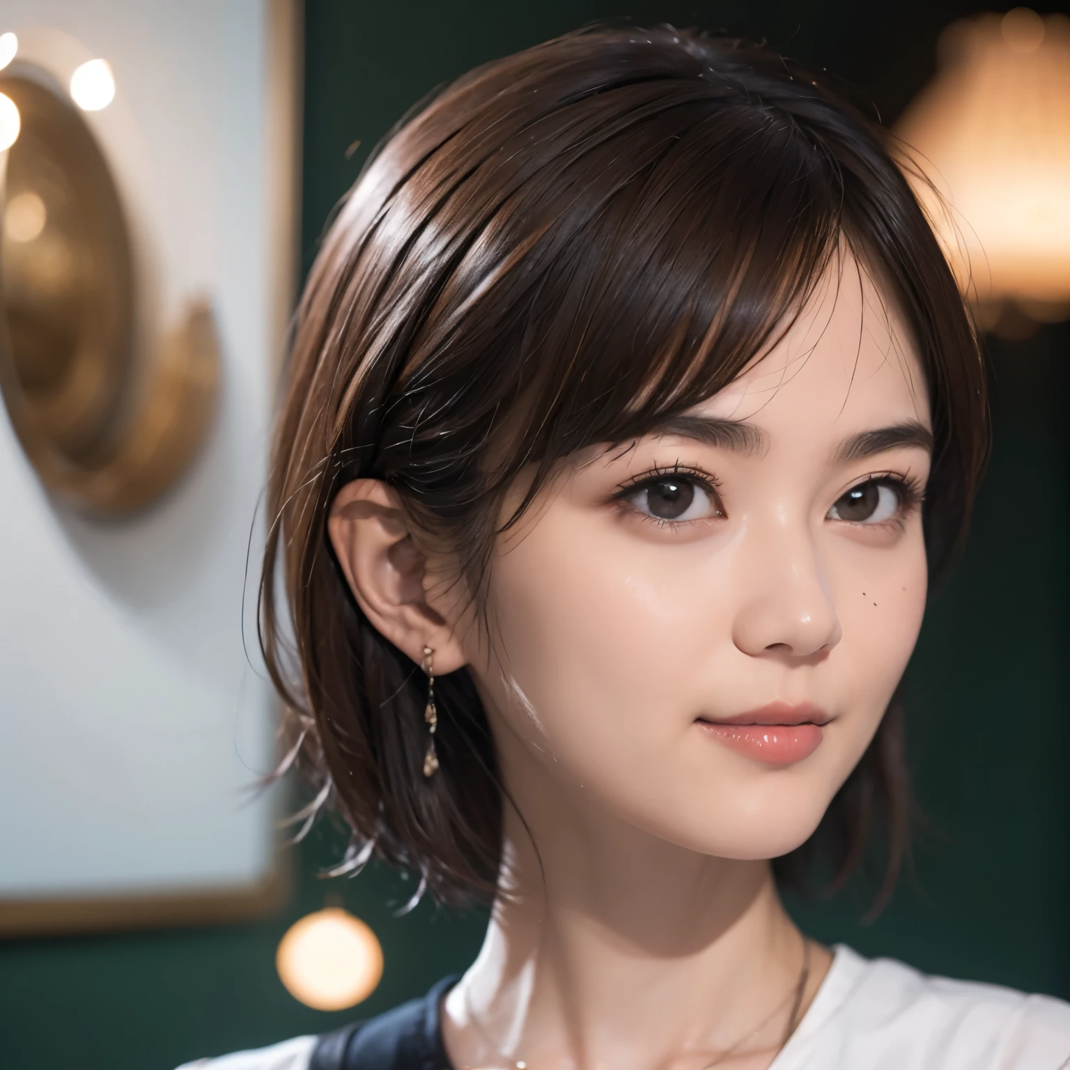 144
(20 year old woman,Are standing), (surreal), (High resolution), ((beautiful hairstyle 46)), ((short hair:1.46)), (gentle smile), (breasted:1.1), (lipstick)