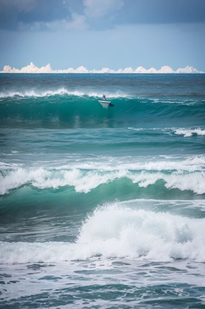 rough sea　overlooking