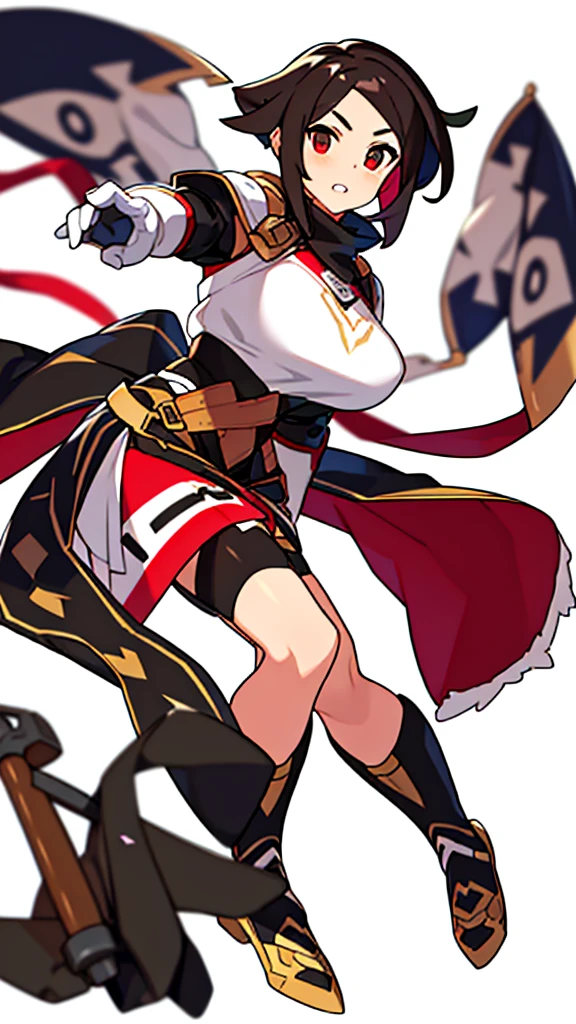 solo female, (((blurry background, white background))), character focus, fantasy,