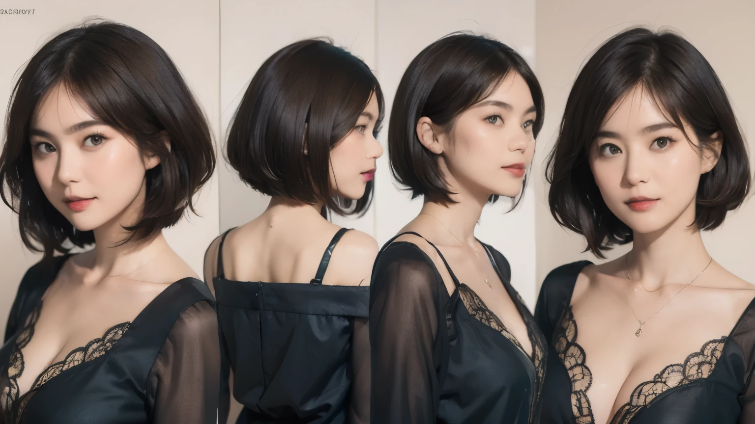 144
(20 year old woman,Are standing), (surreal), (High resolution), ((beautiful hairstyle 46)), ((short hair:1.46)), (gentle smile), (breasted:1.1), (lipstick)
