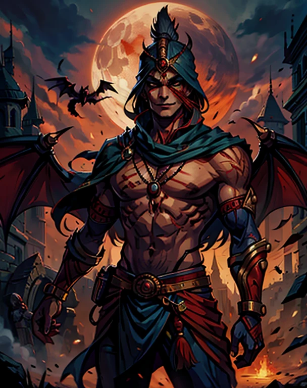 Indian warrior, vampire theme