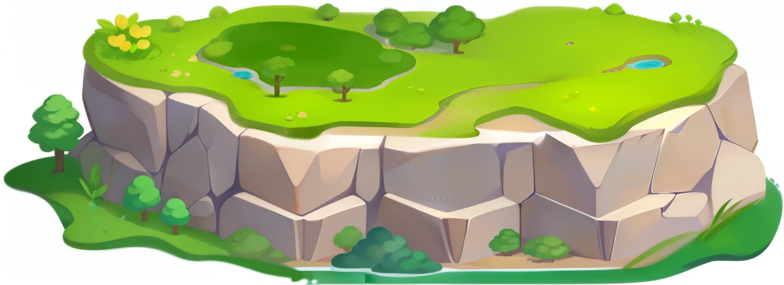 Image of a small island with pond and trees, background艺术, background, 洞穴background, game assets, 公园background, background堡垒, 2D游戏background, background艺术work, mobile game assets, background茂盛的植被, game assets of plant and tree, 岛屿background, 2d game assets, background丛林, 2D游戏美术background, 电子游戏background