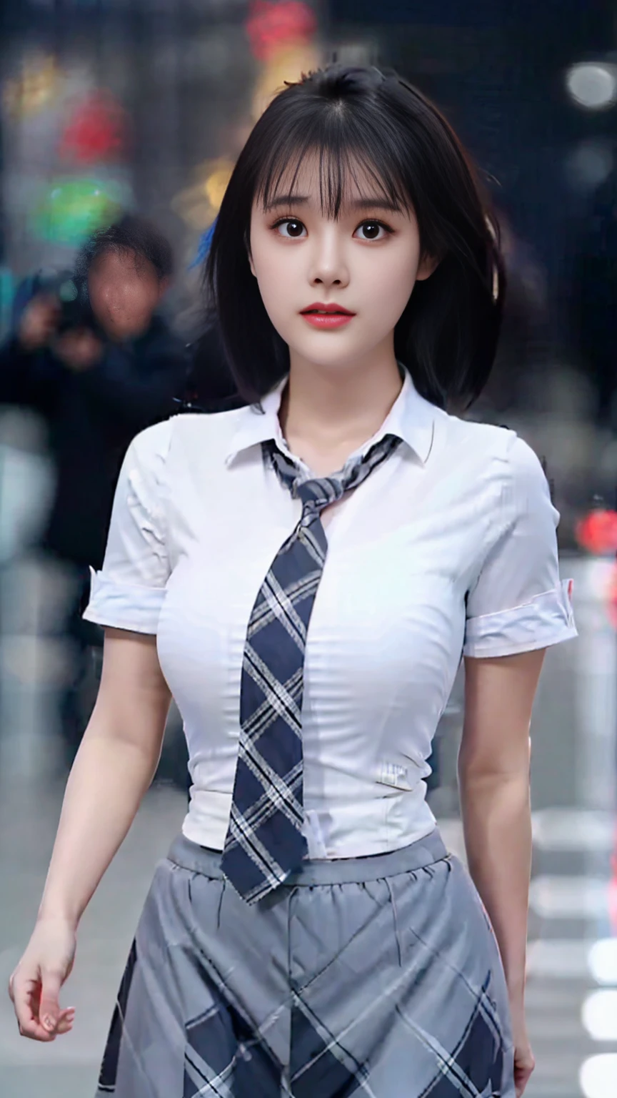 (8k、原始photography、quality、Masterpiece:1.2),(bob cuts),arrogant,School,looking at the audience,Look ahead,Muchimuchi,erotic,student,Light blue Bra,showing through shirt,white skinned,kneelack company),absurd,一张Small脸,Small山雀,flat chest,Part your bangs in the middle、forehead visible,(cold expression,Eye睛紧绷,glare,bullish,skinny,file,anger)、Masterpiece,quality、ultra high resolution,原始photo,allow,beautiful turd,one person, solo,Eye镜,,dark look,Small,whole body,圆Eye镜、可爱的Small,JK school uniform,女student,a japanese lady, permanent,(Realism:1.37)、photon mapping,actual、,可爱的Small脸,棕色Eye睛、black socks、(red bow tie)、radio city、Physically based rendering、Depth of field lurry background、photo,Body,age girl,, long legs, slim legangs are clearly visible), hair, lips, blue_Eye, nose software,(light blue blouse), (Navy and white plaid pleated skirt), knees是可见的,transparent costume,, thigh, Black cotton socks,nogizaka idol, , Japan Ita