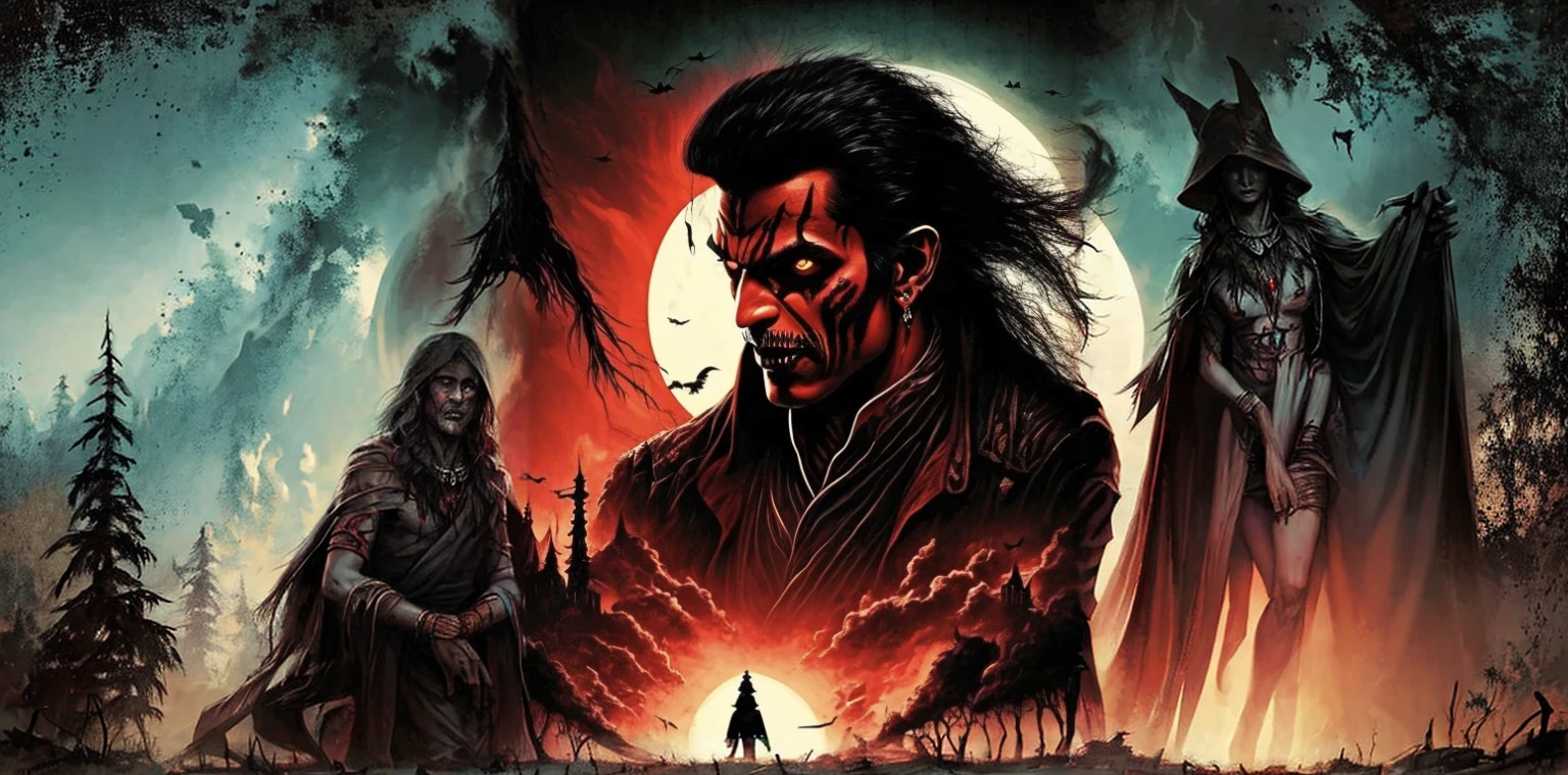 Indian vampire theme horror at night