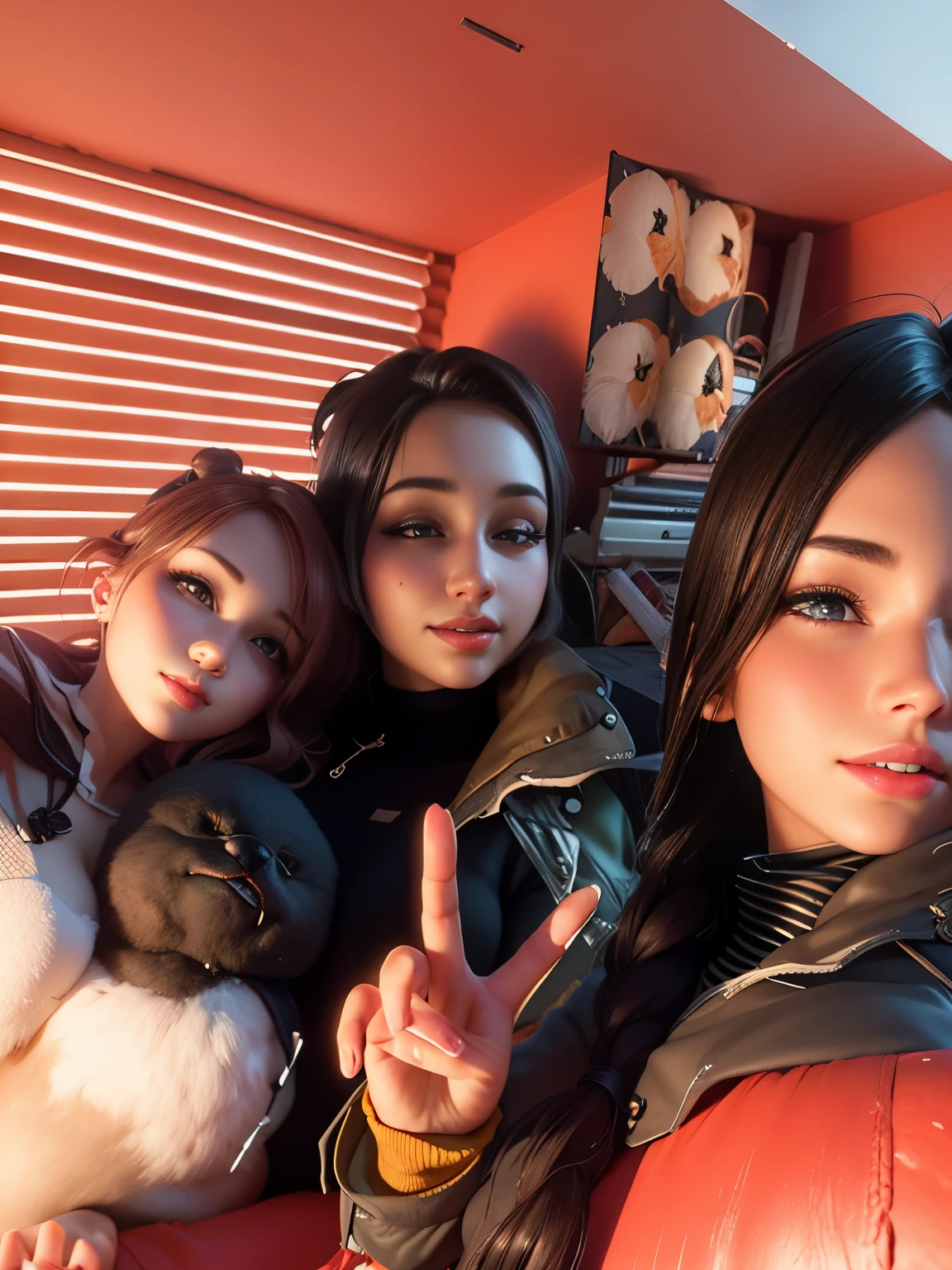 Lovely 3D rendering, Three, 3D rendering stylization, 3D rendering character art 8k, cute digital painting, Anime style 3D, Ultra-detailed rendering