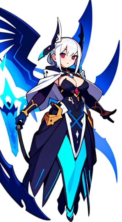Anime lady , white background, fantasy,
,