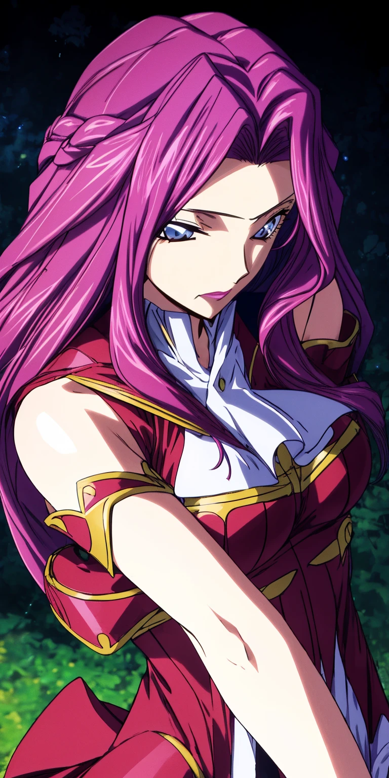 cornelia_li_britannia, huge breasts, solo, masterpiece, best quality, detailed face, detailed eyes, highres, code Geass Corneille purple eyes purple hair purple lip, (BEST lighting) , (ultra intricately detailed) , 4K unification, (super-detailed CG: 1.2) , (8K: 1.2),(Original), (Masterpiece) , (Best quality),(Masterpiece:1.4),Anime-ish high quality,(Masterpiece),Masterpiece, Super clear picture quality，Clearer than movieine face）Best quality, absurdereasterpeace, 4K, 8K, Yes, A high resolution))1girll, schoolgirls，She was in the garden，standing on your feet,Exposing the abdomen， Crop topping,There are bulges of dense veins on the arms，Spring, Boots, Perfect figure, Long silver hair, Dynamic pose,Legs exposed，Strong leg muscleody builder:1.5)),Spring Garden,(Beautiful bace),(Girl),(Female),(((Upper body:1)))
