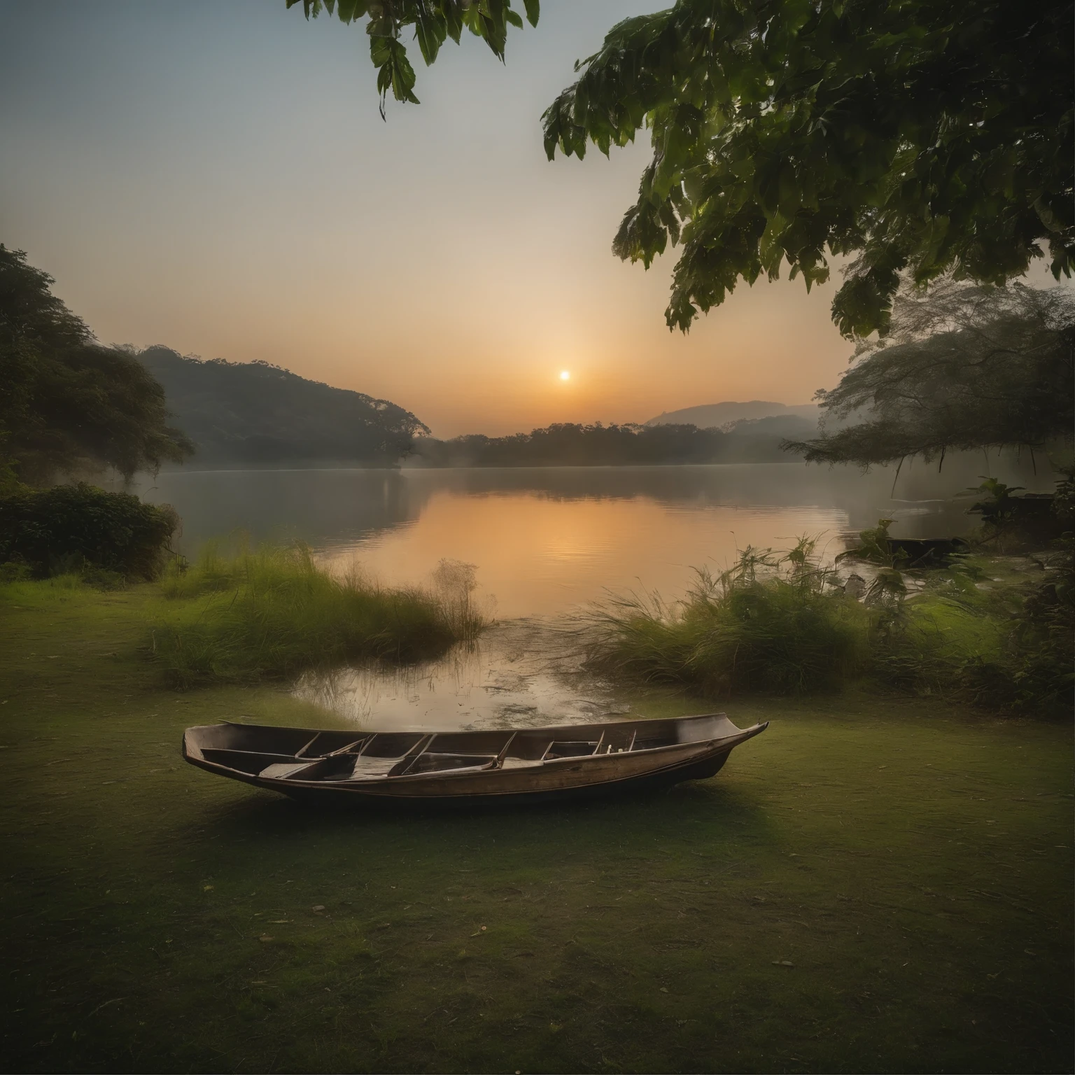 It showcases beautiful western lakes and green fields...On one side of the lake there a towering peak..,A sits in a gazebo.., On the other side a dense forest...All images are colorful..、Refreshing & Natural,4K quality,Oil painting,Thailand in photos,The water so clear,You can see the fish..,hyper HD,morning atmosphere, RAW photography, (((Very nice image.))), (Very nice image.))), , , ((, ((Masterpiece, best qualtiy, hyper-detailing, 电影灯光, intricately details, High-res, 10, Very detailed)), Detailed background, 10 Ultra HD, Digital SLR, Gentle lighting, High quality, Film Particle, Fujifilm XT3, Shallow depth of field, Natural light, Perfectcomposition