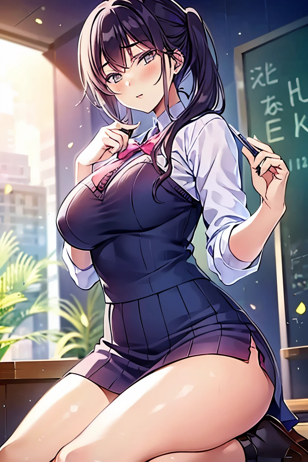 Nely, high quality, detailed,4k, school uniform,