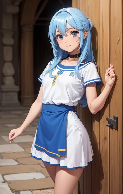 Masterpiece level, highest quality, little li, white sailor suit, small leather shoes, double ponytail, seated, full body, ((cute), sexy, long blue hair, large, ultra-see-through, (thighband pantyhose, white pantyhose: 1.3), miniskirt, (textured skin, anatomically correct, masterpiece, UHD, ccurate, high details, super detail, high quality, best quality, highres, 1080P)),outdoors,(,Skin radiance,Skin quality:1.6)(14.3), (Loli), (Fair Skin, (Beautiful Girl: 1.5), (Skin Quality: 1.5), (Glossy Skin: 1.3), (Beautiful Girl), (Superb Body), Short Hair, (Straight Hair), (Blue Hair), Hair with Beautiful Details, (Blur)