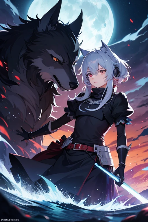 Anime wolf knight
