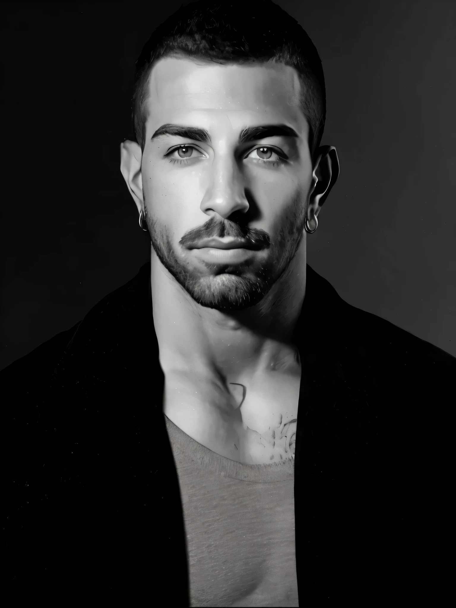 faaris azura with sunglasses showing off his muscles in a black and white photo, back and white, faaris azura's arms are behind his back, arms behind back, super buff and cool, faaris azura musculine, ernest khalimov body, posing and flexing, muscles, bodybuilder faaris azura, back pose, large muscles, musculated, flexing large muscles, muscular arms, model faaris azura, faaris azura
