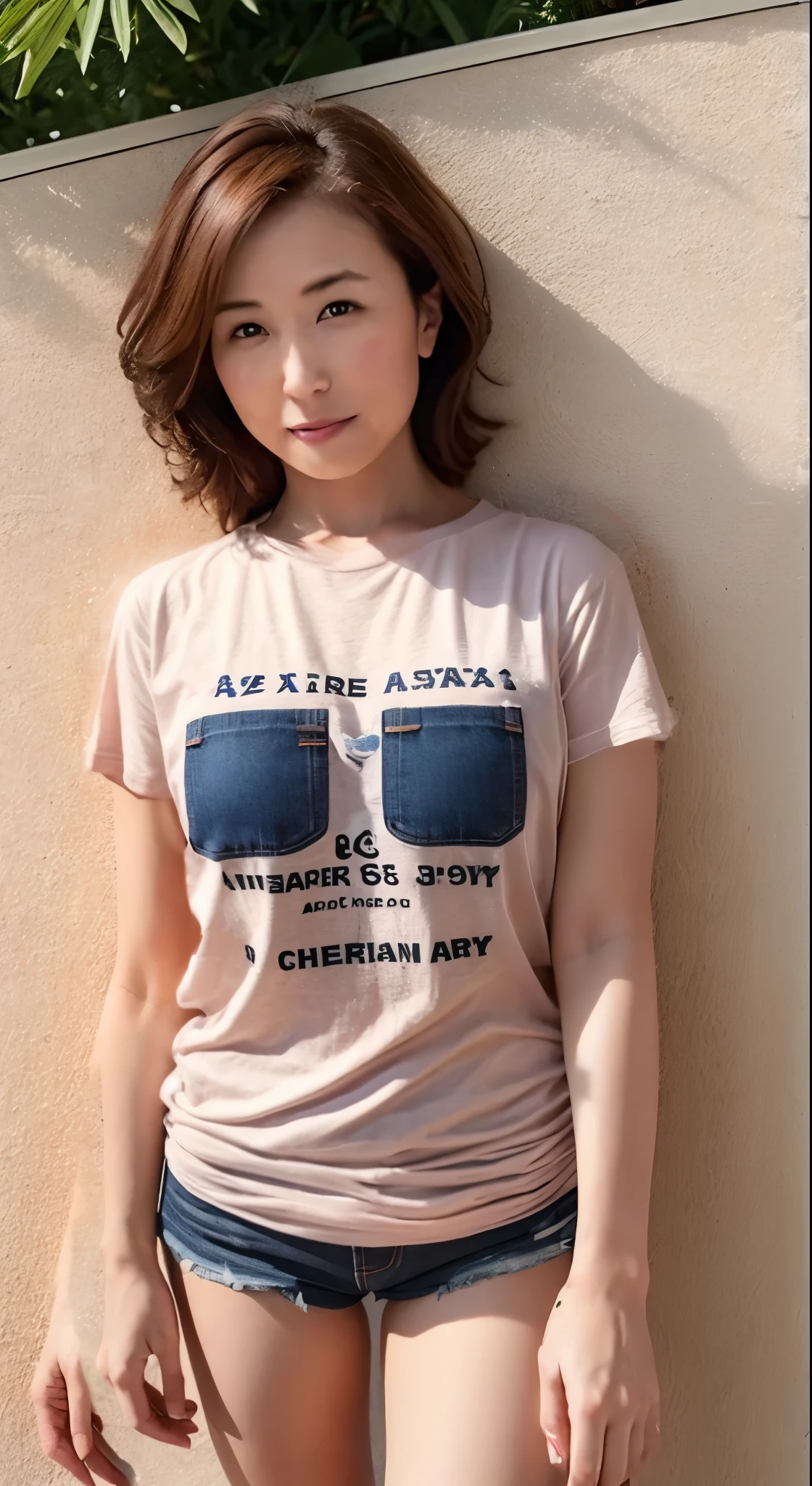 T-shirt、jeans