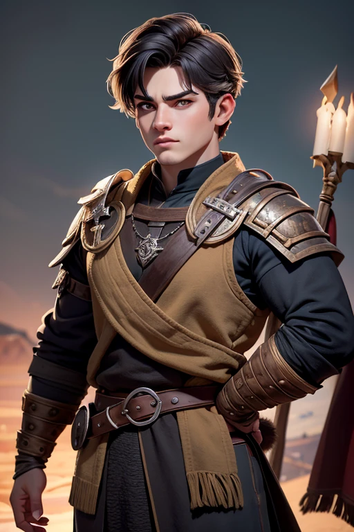 Joven, vikingo, cultura vikinga, con arcos en las manos, adiestramiento, Estilo Juego de Tronos, medieval, Pelo corto con flequillo, machista, male, (((joven))).