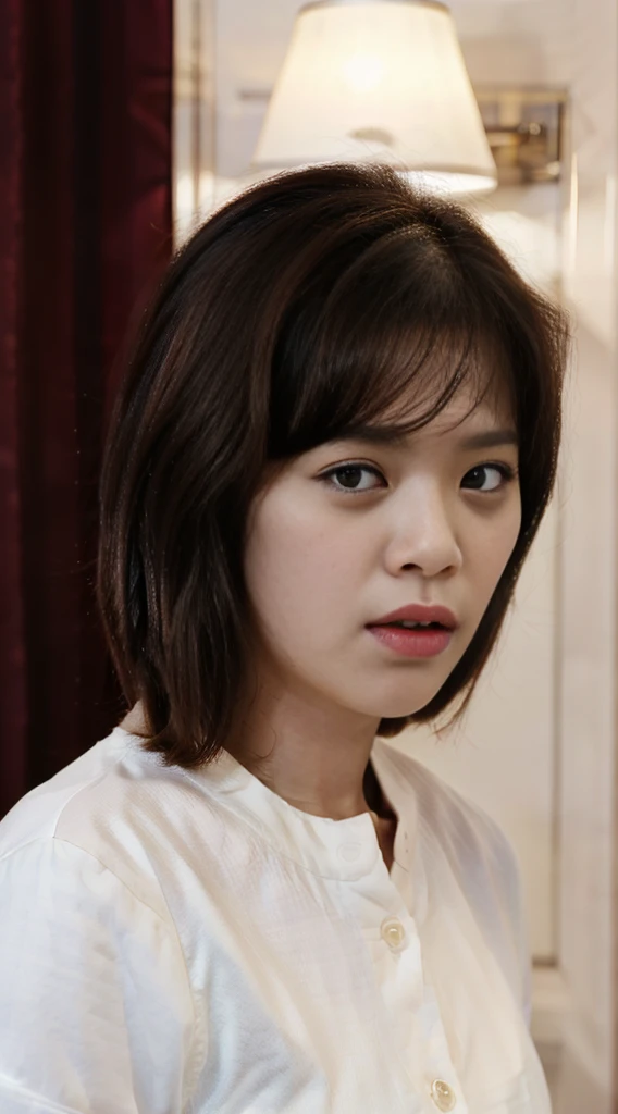 a man fucks his girlfriend (( Twice Jeongyeon)) in a hotel room