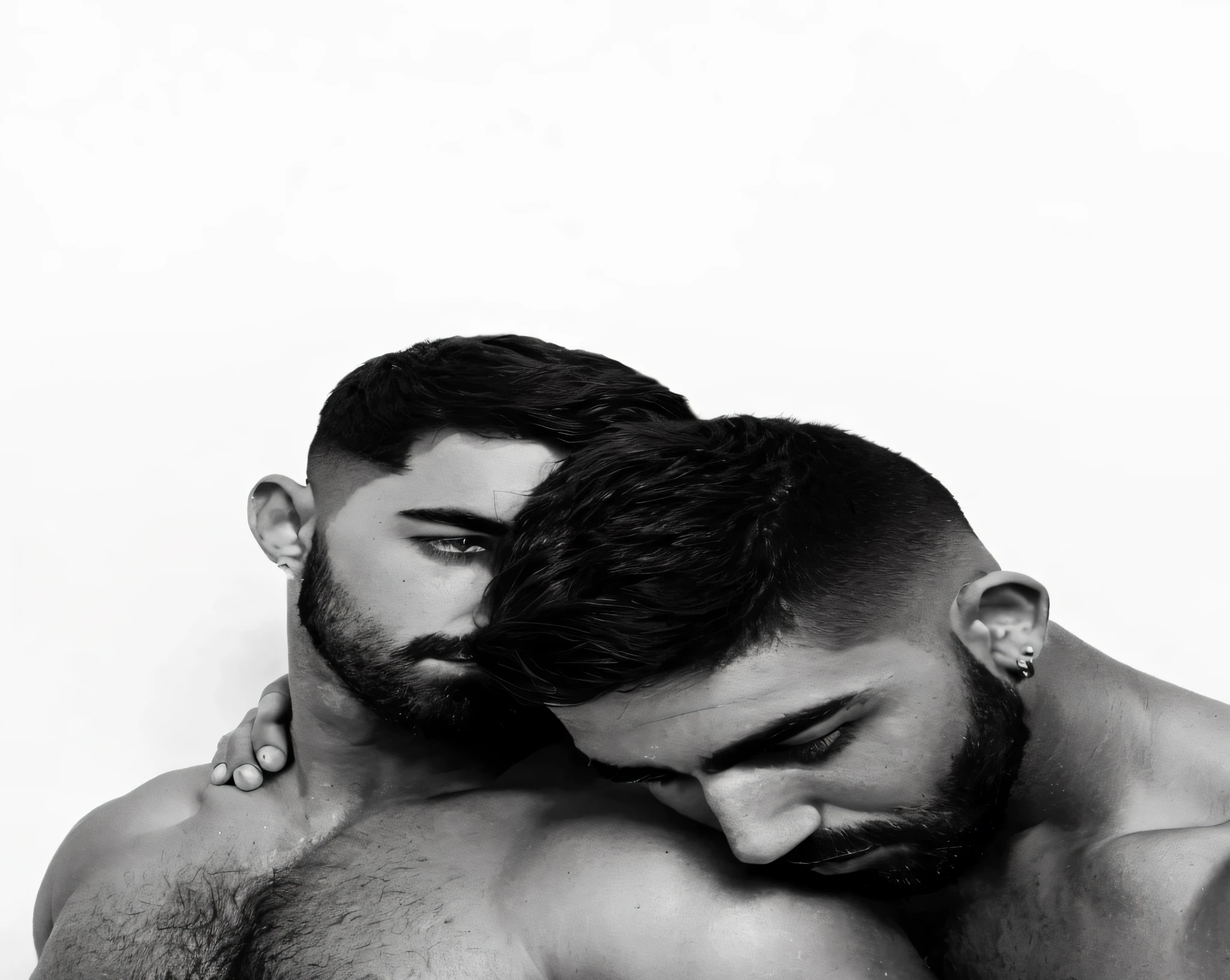 faaris azura hugging each other in the same picture, faaris azura hugging, muscular faaris azura antwined together, faaris azura and boyfriend, two muscular men entwined, handsome faaris azura and boyfriend