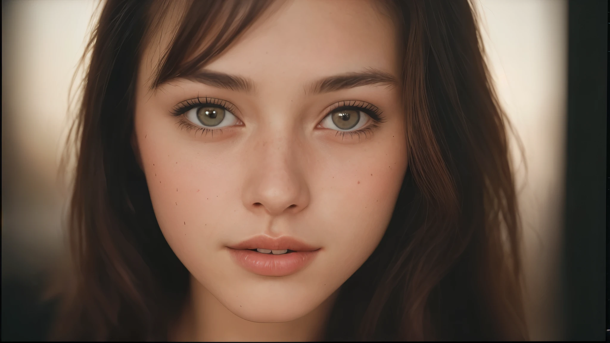 (close-up, editorial photograph of a 21 year old woman), (highly detailed face:1.4) (smile:0.7) (background inside dark, moody, private study:1.OV, by lee jeffries, nikon d850, film stock photograph ,4 kodak portra 400 ,camera f1.6 lens ,rich colors ,hyper realistic ,lifelike texture, dramatic lighting, strong contrast, cinestill 800