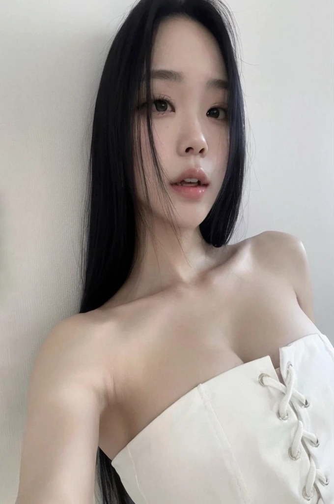 there is a woman with long black hair posing for a picture, Xisionwu, Menina coreana, wenfei you, Xintong Chen, 18 anos de idade, Heonhwa Choe, linda mulher sul-coreana, Sha Xi, gongbi, Asian girl, Lulu Chen, dilraba dilmurat, beautiful chinese model, linda jovem coreana((melhor qualidade)), ((obra de arte)), (detalhado), rosto perfeito