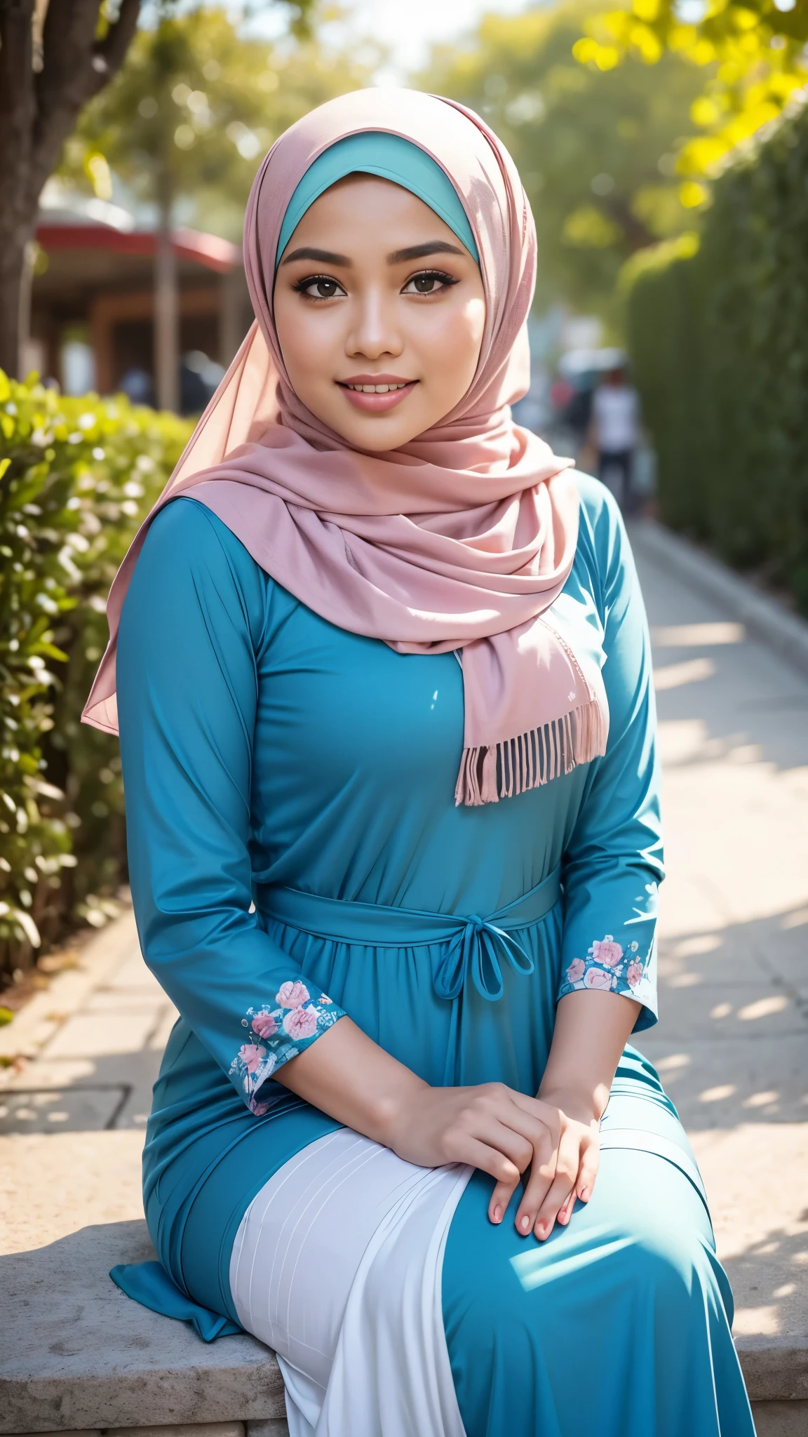 10:45:07
Expires in 13 Day(s)
RAW, Best quality, high resolution, masterpiece: 1.3), beautiful Malay woman in hijab,Masterpiece, perfect fit body, big breast, biggorgeous eyes, Soft smile,thick thighs,sitting,muslim close up of a woman wearing a blue floral dress and a tan scarf, hijab, lovely woman, white hijab, beautifull malay, very beautifull girl, shawl, lovely, wearing beautiful clothes, cute beautiful, feminine in cute pastel shades, dress, beautiful female,Delicate turtleneck, shairband, afternoon walk, City garden, Excellent lighting, Bright colors, Clean lines