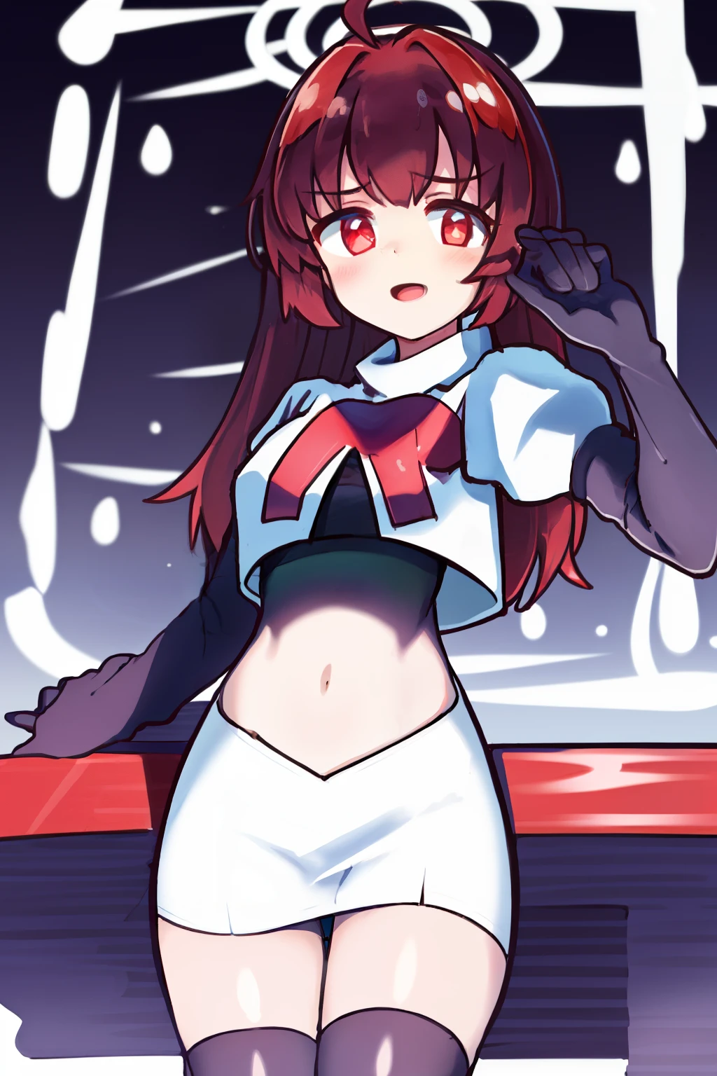 masterpiece, Highest quality, High resolution, One girl, alone,ponytail, Long Hair、Brown Hair, Brown eyes,Jail、((Exorcist Ninja))、(Snow Wind)