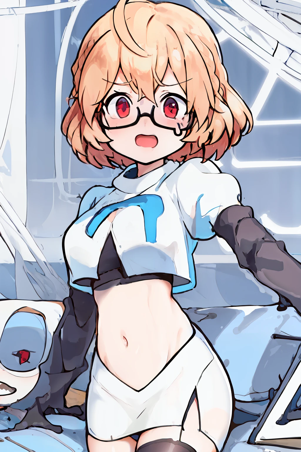 (8k、Best image quality、highest quality、masterpiece)、Detailed face,Masterpiece, hd, realistic, asian girl, 1girl ,((wearing see through sports bra)), (white sportsbra) ,mini skirt, smile, (flat chest),(flat tits), in the train, sitting,spread legs, train, wearing randoseru backpack, (red backpack:1.1),(((see through Nipples))),(nipples visible),masturbation, ((cum,sperm,semen)),(((cum on breast))),((ejaculation semen)),((ejaculation cum)),(((bukkake))),silver hair,from below,single braid hair,Glasses,(((masturbation))),