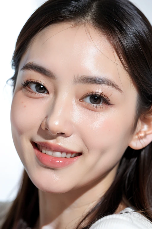 ((best quality)), ((masterpiece)), (detailed), perfect face
Generate a digitally-enhanced image of a woman with a korean-japanese heritage. She exudes beauty, confidence, and joy as she poses for an official identification (I.D.) picture against a clean white background. Ensure that the image highlights her unique features, radiates natural warmth, and captures her genuine smile.