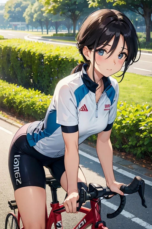 cycling、beautiful mature woman