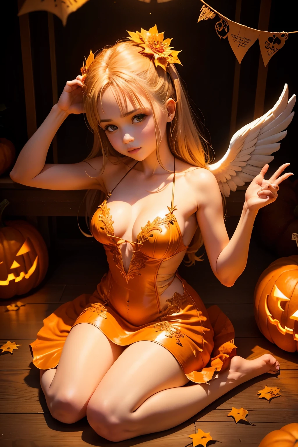 Pumpkin Carvings of angel