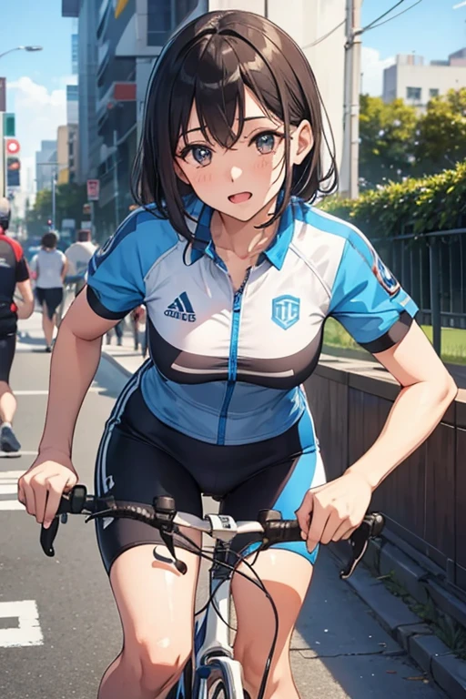 cycling、beautiful mature woman