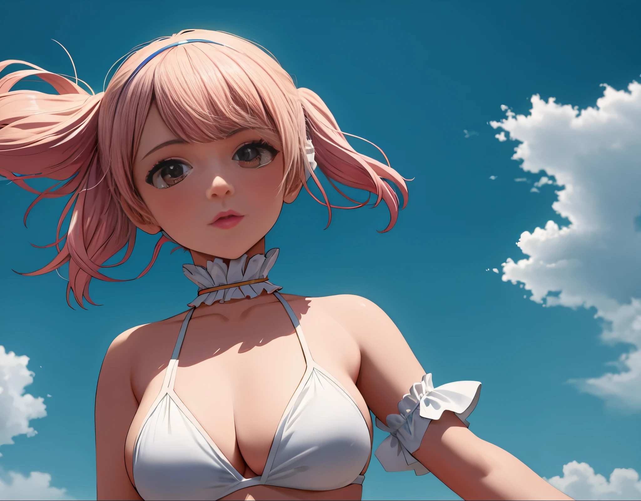 chica anime en bikini flotando en el aire, Elegante pose flotante, lying dynamic pose, !!lleno Cuerpo portrait!!, Sol. illustration, lleno Cuerpo pose, lleno Cuerpo:: Tiempo soleado::, hembra flotante, lleno pose, dramatic floating pose, anime lleno Cuerpo illustration, lleno Cuerpo portrait of a short!, lleno_Cuerpo!!, lleno Cuerpo wide shot,noelle siova