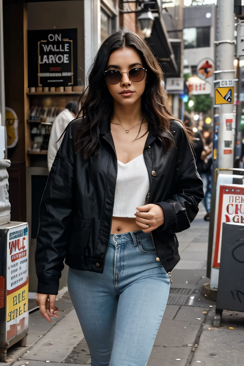 In this effortlessly cool Instagram post, the Latina model, still captivating with her signature black hair, takes to the city streets for a casual and carefree moment. Dressed in a trendy oversized denim jacket paired with comfortable leggings and stylish sneakers, she perfectly embodies urban chic.
Walking along the bustling sidewalk, the model exudes an easygoing confidence. Her black hair falls in loose waves, framing her face with an air of nonchalant charm. Sunglasses perched on her nose add a touch of urban glamour, reflecting the vibrant energy of the city around her.
The streets are alive with the rhythm of city life—pedestrians in a hurry, street vendors offering their wares, and the distant hum of traffic. The model casually strolls past storefronts adorned with colorful displays, embodying the spirit of a city explorer with a keen fashion sense.
This Instagram post captures the model's street-style flair, showcasing her ability to effortlessly blend into the dynamic urban landscape. Followers are invited to join her on this leisurely stroll, appreciating her fashion-forward choices and the cultural richness she brings to the city streets. The post radiates a sense of urban coolness, offering a glimpse into the model's laid-back yet stylish city escapade.